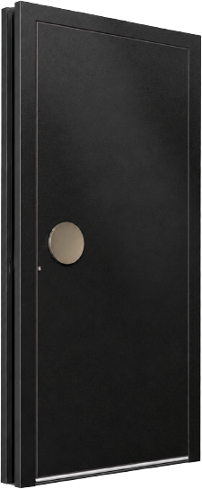 Alu Haustür Tiefschwarz RAL 9005